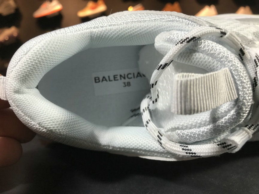Balenciaga Triple-S 17FW 656686 W06G0 1001 S.Gomma White Grey Blanc Shoe For Sale